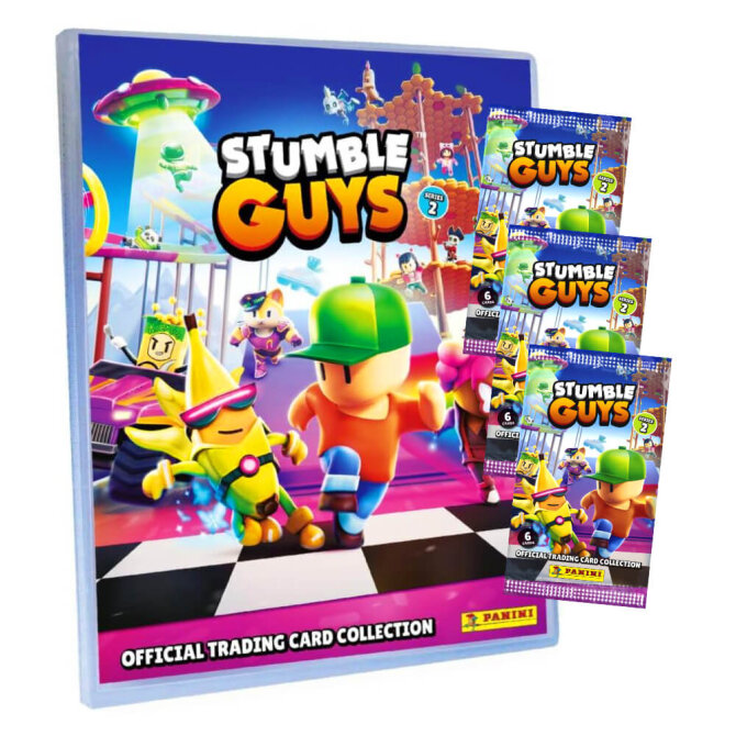Panini Stumble Guys Karten Serie 2 - Sammelkarten Trading Cards - 1 Mappe + 3 Booster