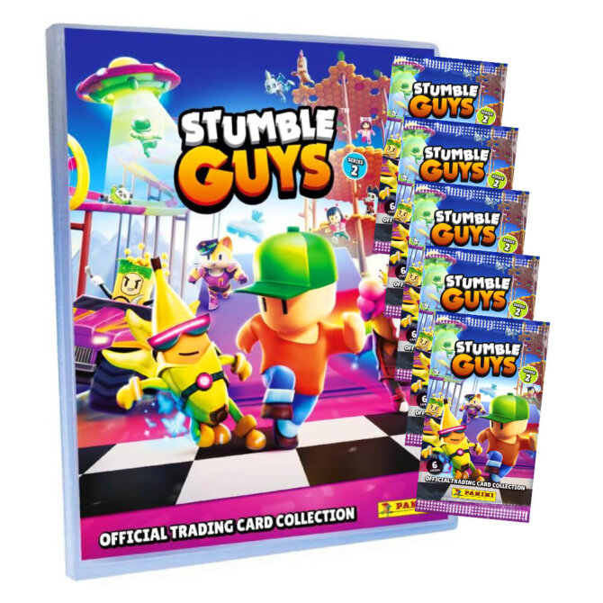 Panini Stumble Guys Karten Serie 2 - Sammelkarten Trading Cards - 1 Mappe + 5 Booster