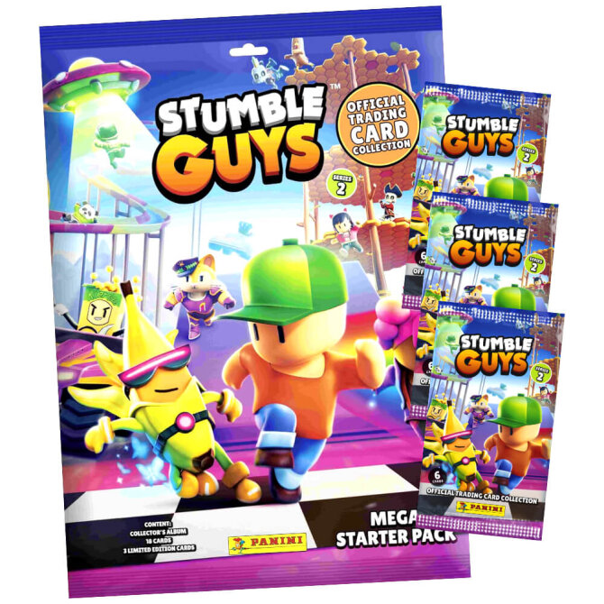 Panini Stumble Guys Karten Serie 2 - Sammelkarten Trading Cards - 1 Starter + 3 Booster