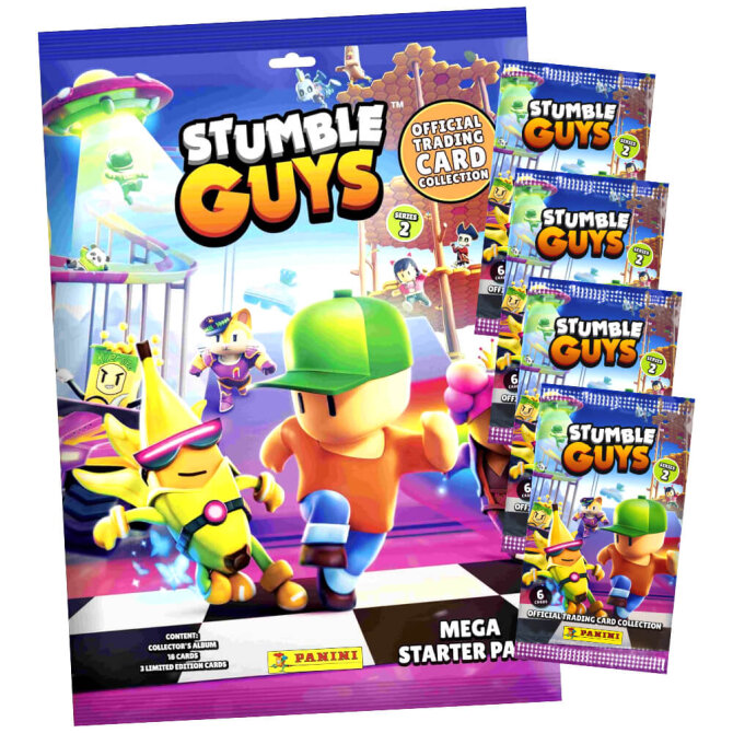 Panini Stumble Guys Karten Serie 2 - Sammelkarten Trading Cards - 1 Starter + 4 Booster