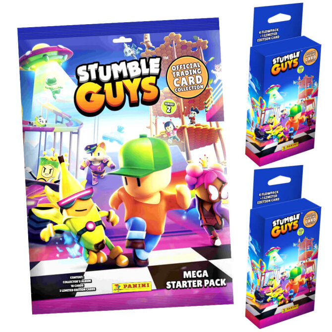 Panini Stumble Guys Karten Serie 2 - Sammelkarten Trading Cards - 1 Starter + 2 Blister