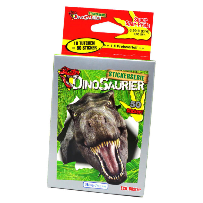 Dinosaurier Sticker Kollektion 2022 - 1 Blister Sammelsticker