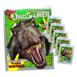 Dinosaurier Sticker Kollektion 2022 - 1 Album + 5...