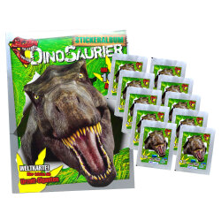 Dinosaurier Sticker Kollektion 2022 - 1 Album + 10...