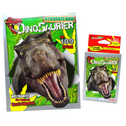 Dinosaurier Sticker Kollektion 2022 - 1 Album + 1 Blister...