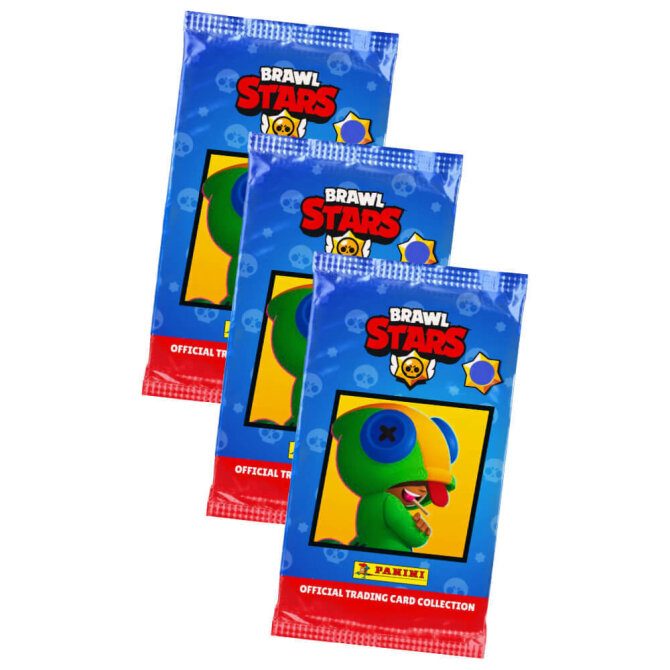 Panini Brawl Stars Karten - Sammelkarten Trading Cards - 3 Booster