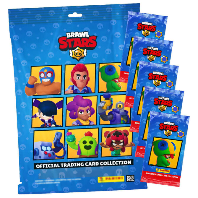 Panini Brawl Stars Karten - Sammelkarten Trading Cards - 1 Starter + 5 Booster