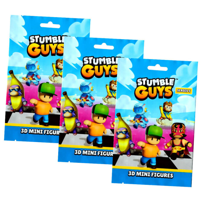 Stumble Guys 3D Sammelfiguren Serie 5 - Chrome Figur - 3 Tüten
