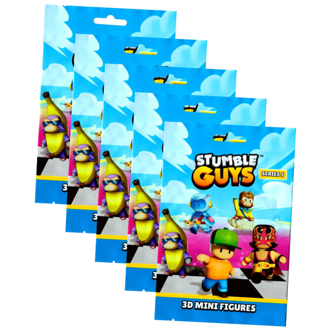 Stumble Guys 3D Sammelfiguren Serie 5 - Chrome Figur - 5 Tüten