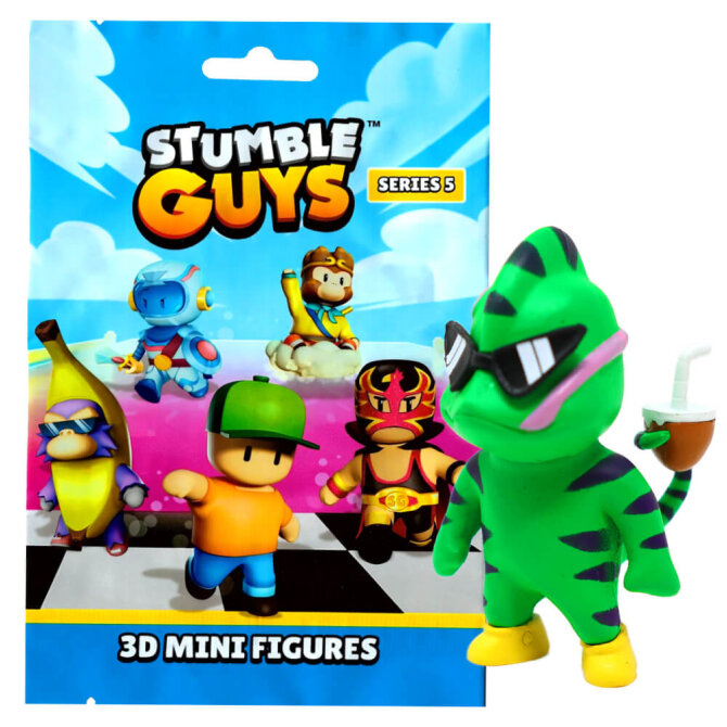 Stumble Guys 3D Sammelfiguren Serie 5 - Chrome - Figur 26. Chamaleon (Farbwechsel)
