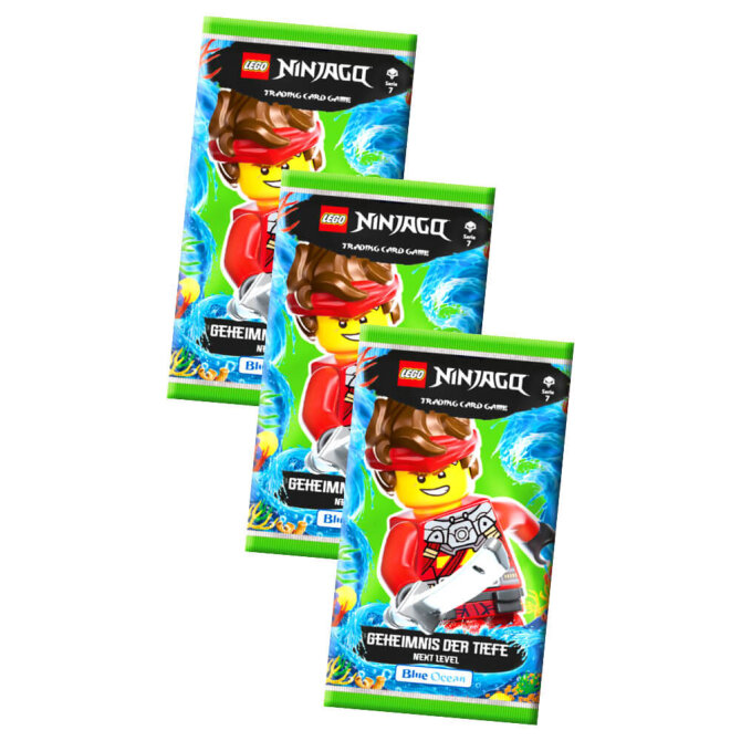 Lego Ninjago Karten Trading Cards Serie 7 - Geheimnis der Tiefe Next Level (2022) - 3 Booster