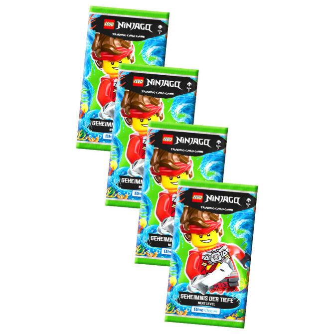 Lego Ninjago Karten Trading Cards Serie 7 - Geheimnis der Tiefe Next Level (2022) - 4 Booster