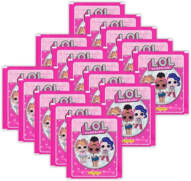 L.O.L. Surprise Panini Collectible Dolls Sammelsticker - 15 Booster Tütchen 75 Sticker