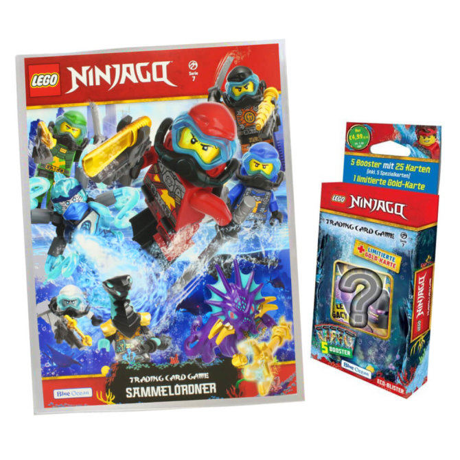 Lego Ninjago Karten Trading Cards Serie 7 - Unterwasser (2022) - 1 Sammelmappe + 1 Blister