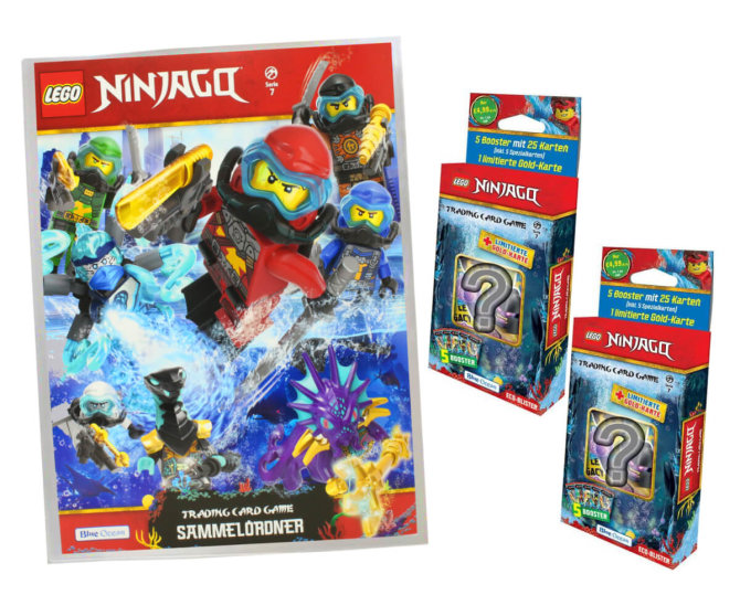 Lego Ninjago Karten Trading Cards Serie 7 - Unterwasser (2022) - 1 Sammelmappe + 2 Blister