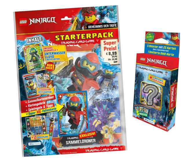 Lego Ninjago Karten Trading Cards Serie 7 - Unterwasser (2022) - 1 Starter + 1 Blister