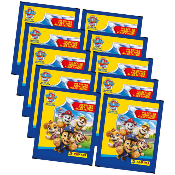 Paw Patrol Sticker Serie 11 - Die besten Abenteuer aller Zeiten Sammelsticker - 10 Tüten