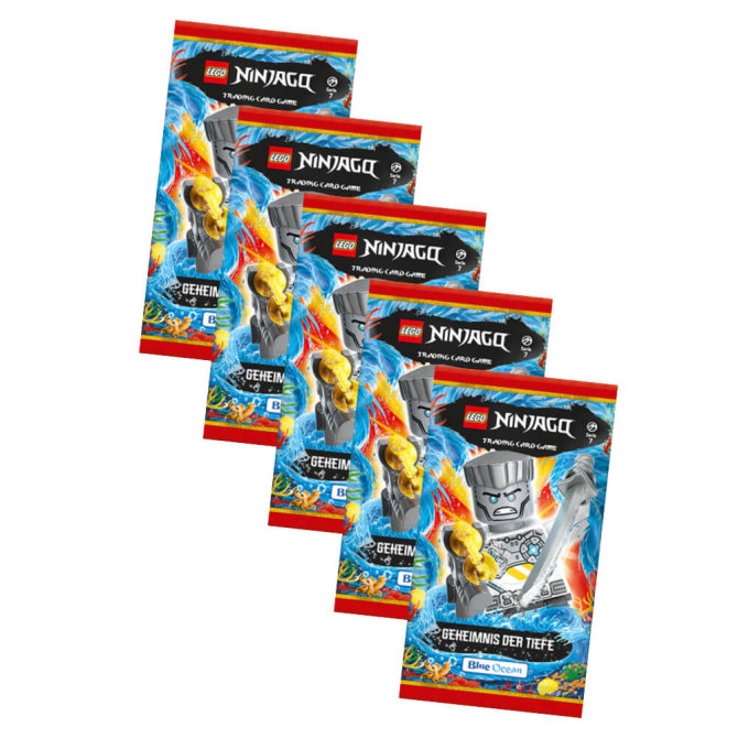Lego Ninjago Karten Trading Cards Serie 7 - Unterwasser (2022) - 5 Booster