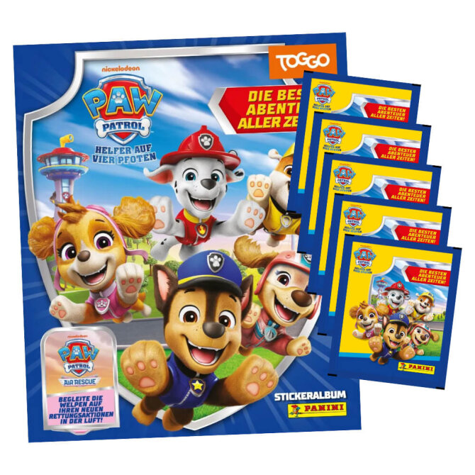 Paw Patrol Sticker Serie 11 - Die besten Abenteuer aller Zeiten Sammelsticker - 1 Album + 5 Tüten
