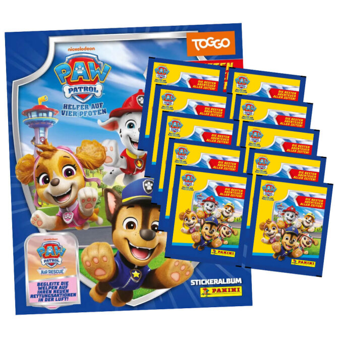 Paw Patrol Sticker Serie 11 - Die besten Abenteuer aller Zeiten Sammelsticker - 1 Album + 10 Tüten