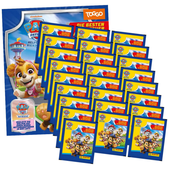 Paw Patrol Sticker Serie 11 - Die besten Abenteuer aller Zeiten Sammelsticker - 1 Album + 25 Tüten