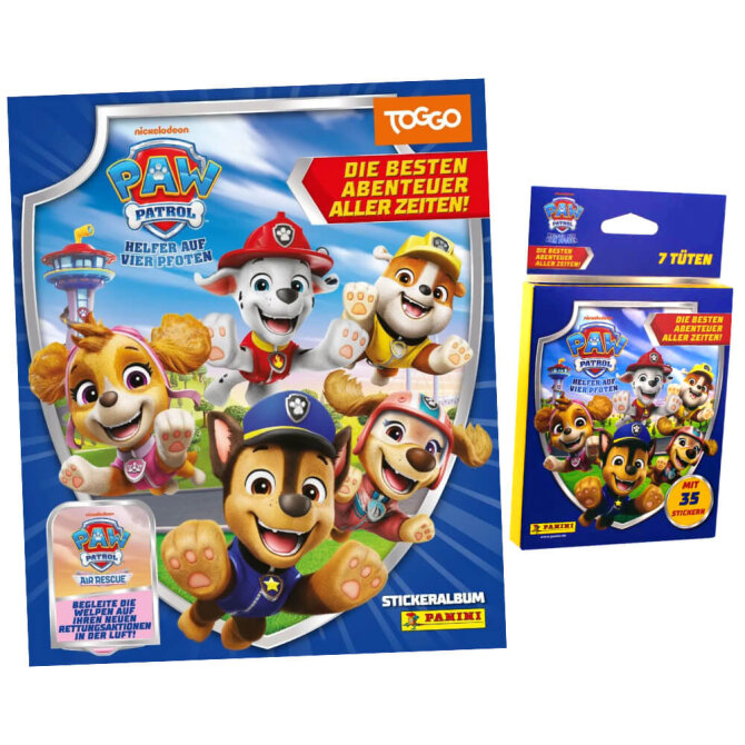 Paw Patrol Sticker Serie 11 - Die besten Abenteuer aller Zeiten Sammelsticker - 1 Album + 1 Blister