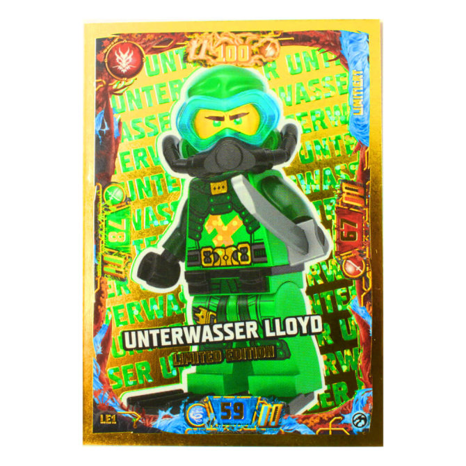 Lego Ninjago Karten Trading Cards Serie 7 - Unterwasser (2022) - Gold Karte LE1