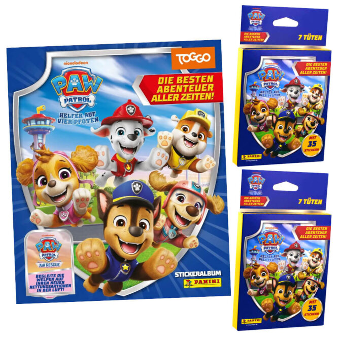 Paw Patrol Sticker Serie 11 - Die besten Abenteuer aller Zeiten Sammelsticker - 1 Album + 2 Blister