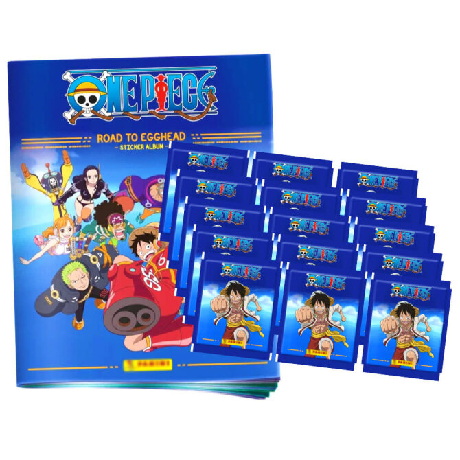 One Piece Sticker - Road to Egghead Sammelsticker - 1 Album + 15 Tüten