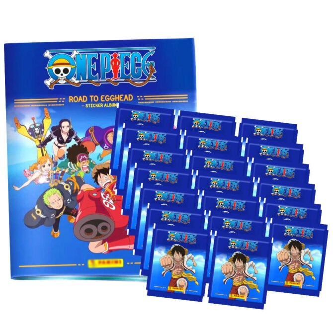 One Piece Sticker - Road to Egghead Sammelsticker - 1 Album + 20 Tüten