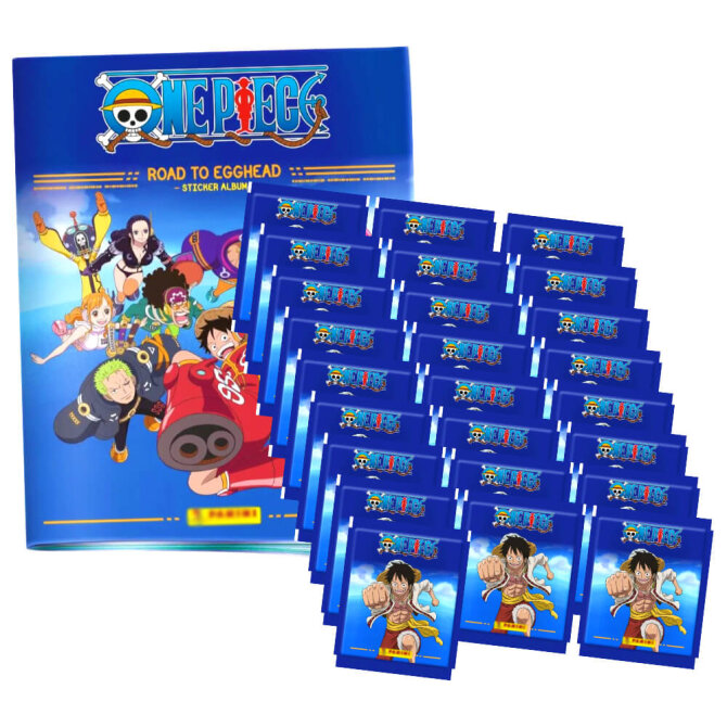 One Piece Sticker - Road to Egghead Sammelsticker - 1 Album + 25 Tüten