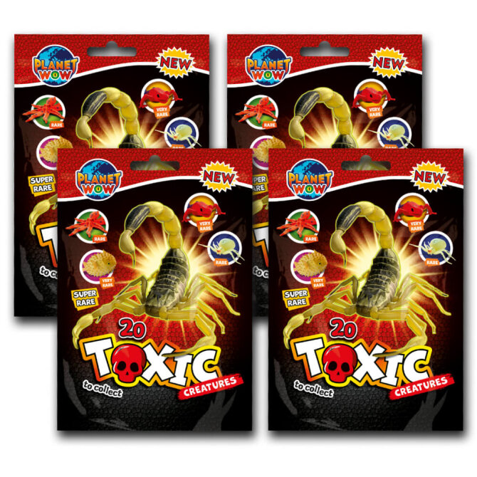 Toxic Creatures Sammelfiguren - Planet Wow Figur - 4 Tüten
