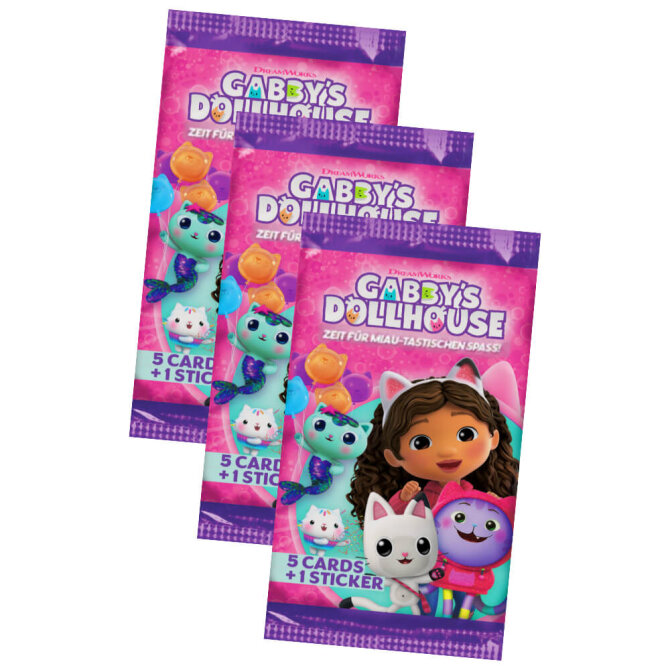 Gabby’s Dollhouse Karten - Trading Cards Sammelkarten - 3 Booster