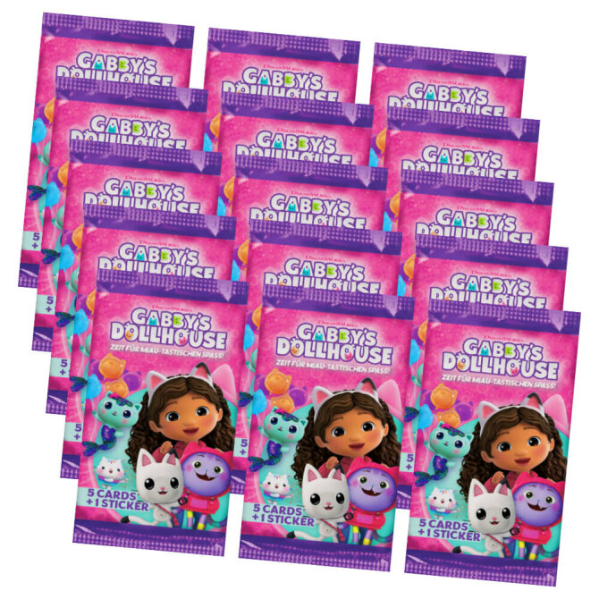 Gabby’s Dollhouse Karten - Trading Cards Sammelkarten - 15 Booster