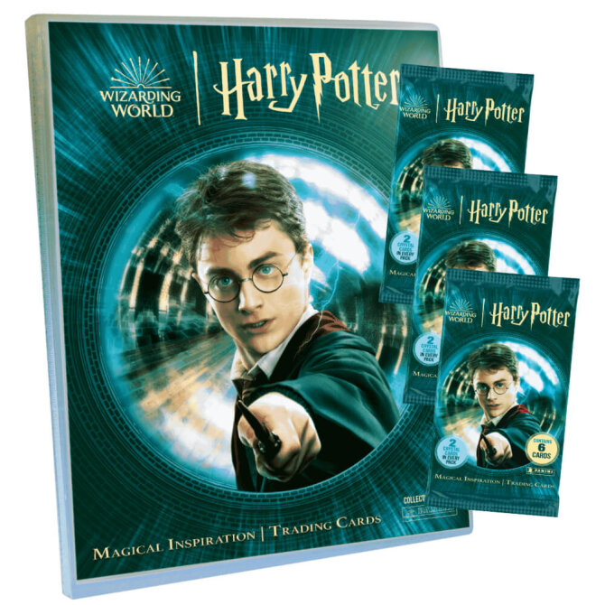 Harry Potter Karten - Magical Inspiration Trading Cards Sammelkarten - 1 Mappe + 3 Booster