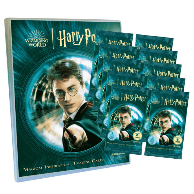 Harry Potter Karten - Magical Inspiration Trading Cards Sammelkarten - 1 Mappe + 10 Booster