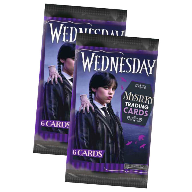 Panini Wednesday Karten - Mystery Trading Cards Sammelkarten - 2 Booster