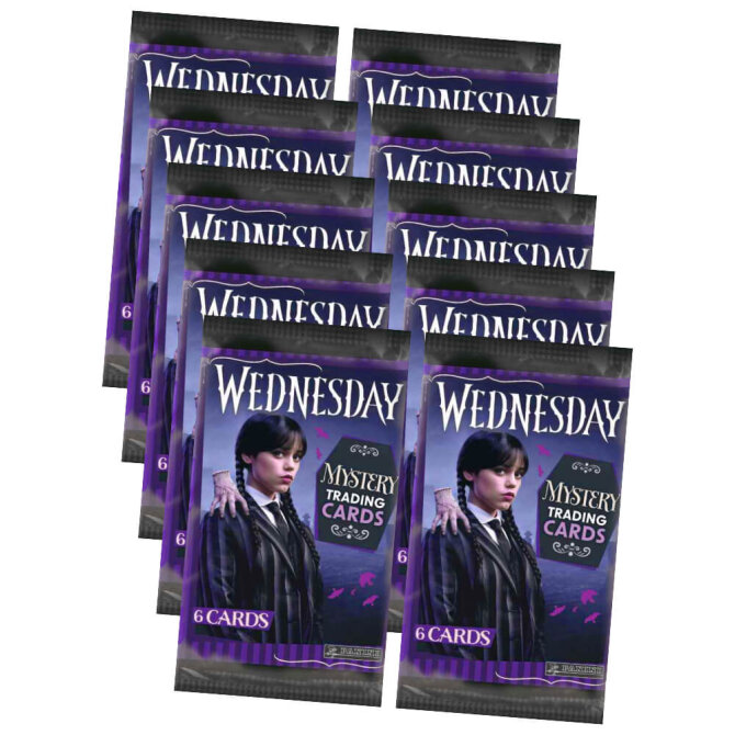 Panini Wednesday Karten - Mystery Trading Cards Sammelkarten - 10 Booster