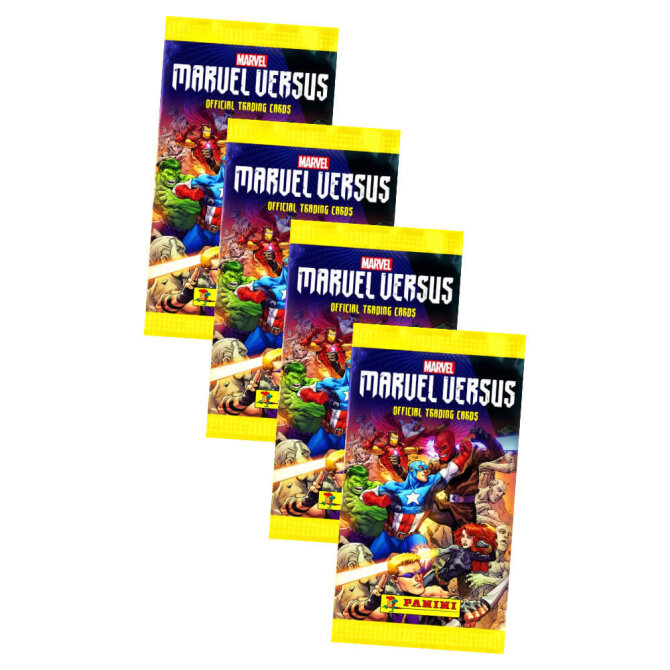 Marvel Versus Karten - Trading Cards (2022) - 4 Booster Sammelkarten