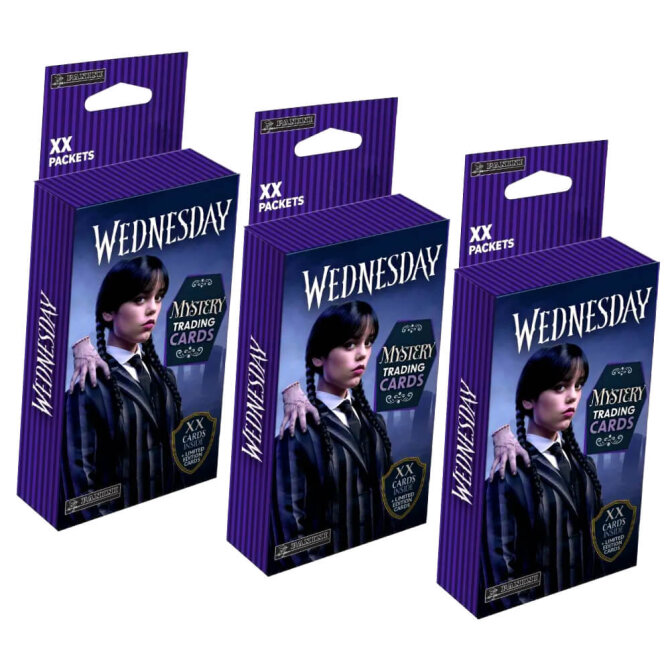 Panini Wednesday Karten - Mystery Trading Cards Sammelkarten - 3 Blister