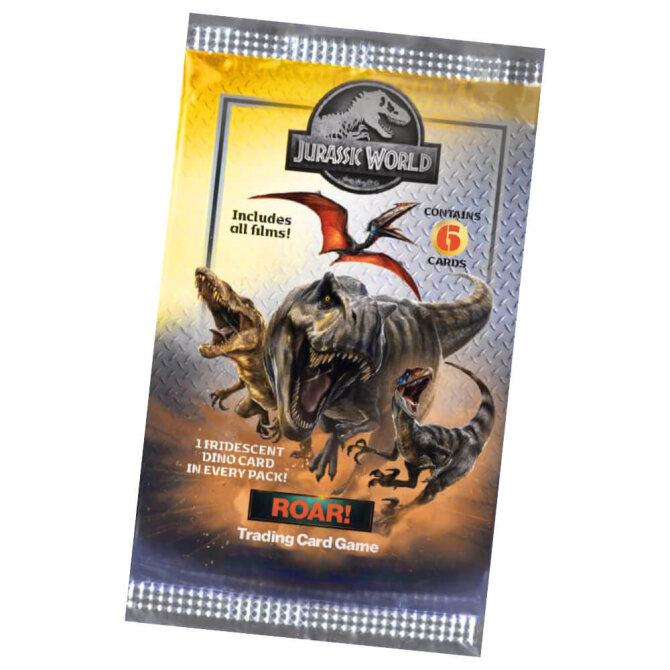 Jurassic World Karten - ROAR! Trading Cards Sammelkarten - 1 Booster