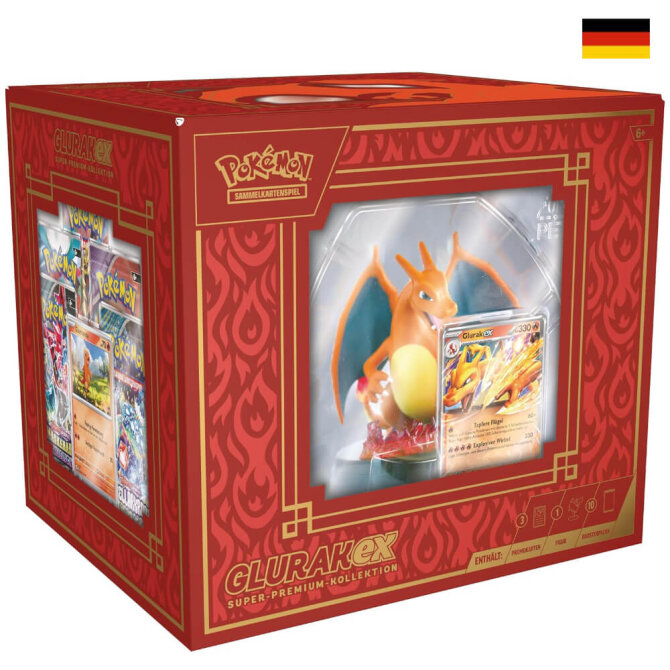 Pokemon Karten - Glurak ex Super-Premium Trading Cards Box