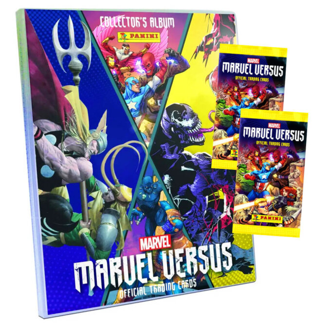 Marvel Versus Karten - Trading Cards (2022) - 1 Sammelmappe + 2 Booster