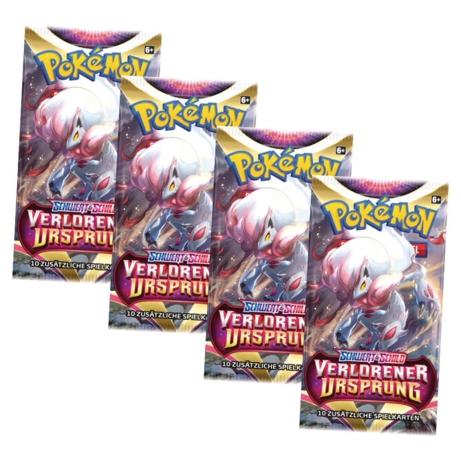 Pokemon Schwert & Schild 11 - Verlorener Ursprung SWSH11 - Deutsch - 4 Booster
