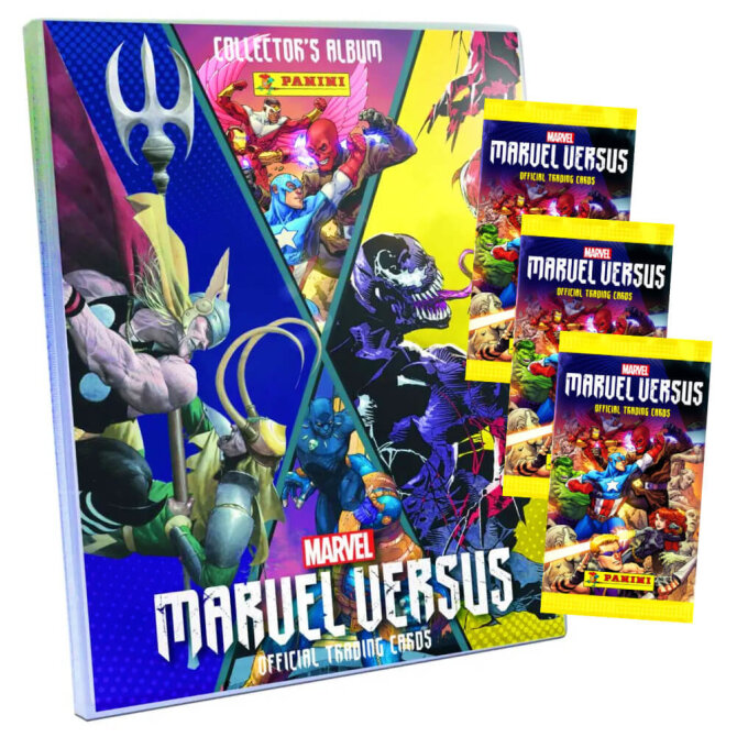 Marvel Versus Karten - Trading Cards (2022) - 1 Sammelmappe + 3 Booster