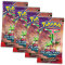 Pokemon Karten Karmesin & Purpur - Gewalten der Zeit Trading Cards - 4 Booster
