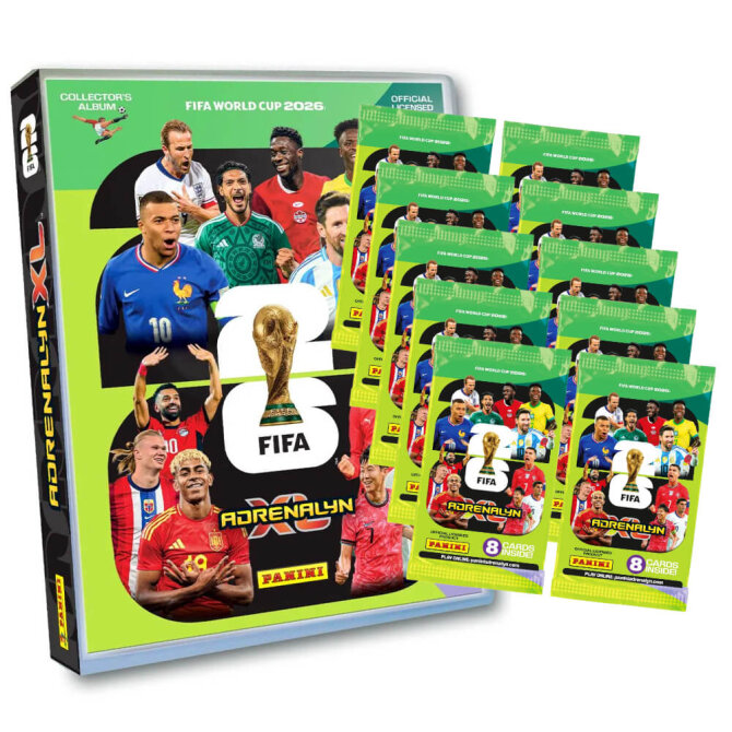 Fifa World Cup 2026 Adrenalyn XL - WM Trading Cards Sammelkarten - 1 Mappe + 10 Booster