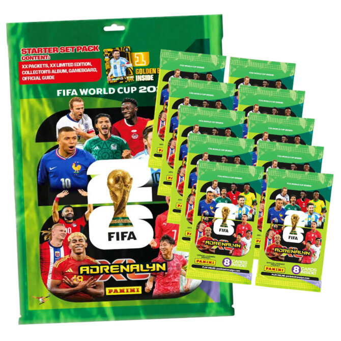 Fifa World Cup 2026 Adrenalyn XL - WM Trading Cards Sammelkarten - 1 Starter + 10 Booster
