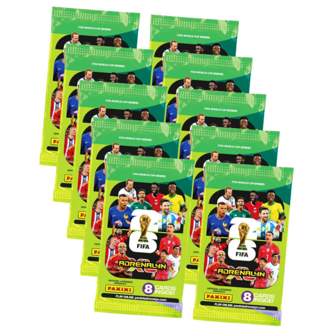 Fifa World Cup 2026 Adrenalyn XL - WM Trading Cards Sammelkarten - 10 Booster