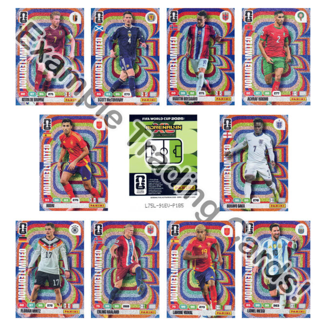 Fifa World Cup 2026 Adrenalyn XL - WM Trading Cards Sammelkarten - 10 Limited Edition Karten